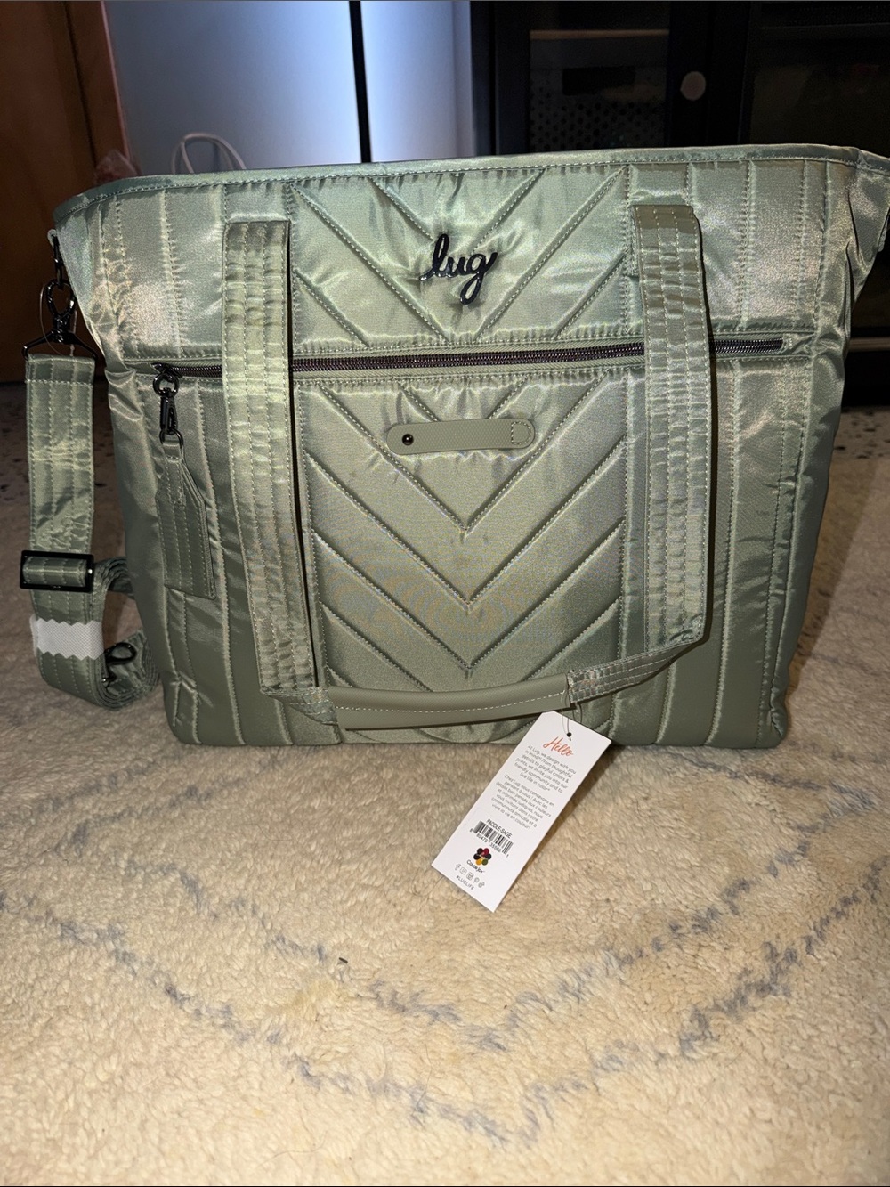 lug Sage Paddle Quilted Tote